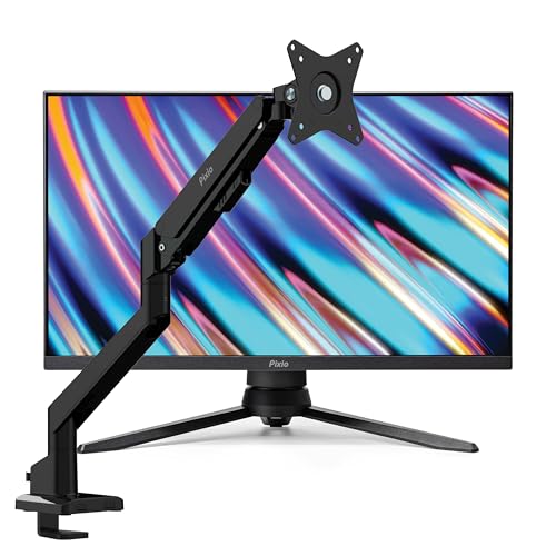 Image of Pixio PX248 PRO V2 24 inch 200Hz Refresh Rate FHD 1080p Resolution Fast IPS Panel 1ms GTG Response Time Gaming Monitor PS1S Wave Black Single Monitor Arm - Fits up to 32
