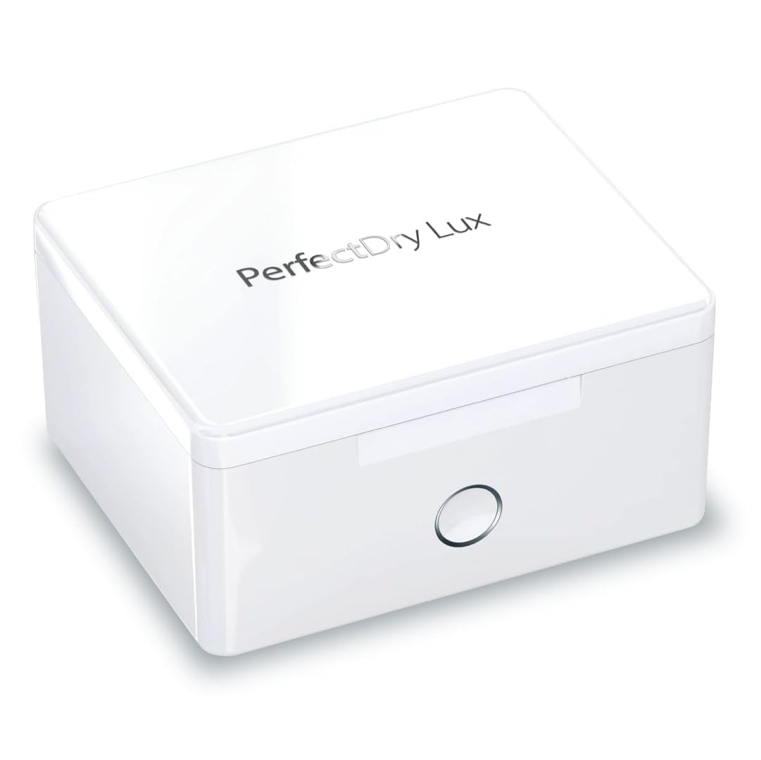 Hearing360 Perfect Dry LUX UV-Reinigungsstation Entfeuchtung Trocknung Hörgeräte Heißluftsystem LED-Anzeige