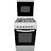 LAREL Cucina con forno a gas 4 fuochi 50x50 bianca vetro grill elettrico valvolata