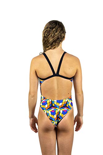 Maiô Fit Juvenil Nixie Swim - Magic Colors Tamanho:12A;Cor:Preto;Gênero:Feminino