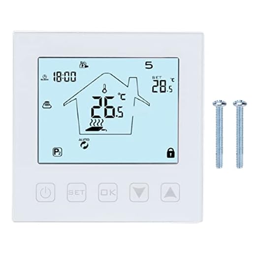 Termostato Suelo Radiante Eléctrico, Control Temperatura Inteligente AC230V, Pantalla LCD Táctil - Control Remoto, Anti - Interferencia, para Calefacción y Aerotermia