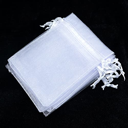 DAHI 30 Pièces 30 x 40 cm Sachet Organza Blanc, Pochette Cadeau Grand Format, Sacs en Organza, pour Cadeaux, Marriage, Anniversaire, Fête, Noël – vue 7