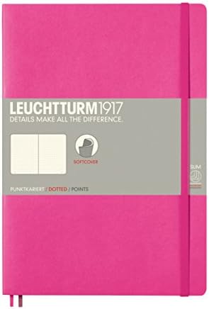 LEUCHTTURM1917 (324804) Notebook Medium (A5) Softcover, 123 Numbered Pages, Dotted, Black