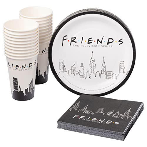 Silver Buffalo Friends New York Skyline Paper Plates Cups Napkins Party Pack Set, 60 Piece Silver Buffalo Friends New York Skyline Paper Plates Cups Napkins Party Pack Set, 60 Piece