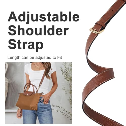 Cowhide Leather Adjustable Crossbody Strap for Longchamp Le Pliage Mini Bag Replacement Shoulder Strap Kit4
