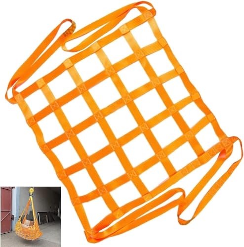 Filet de levage en nylon de haute résistance avec élingue plate de sécurité