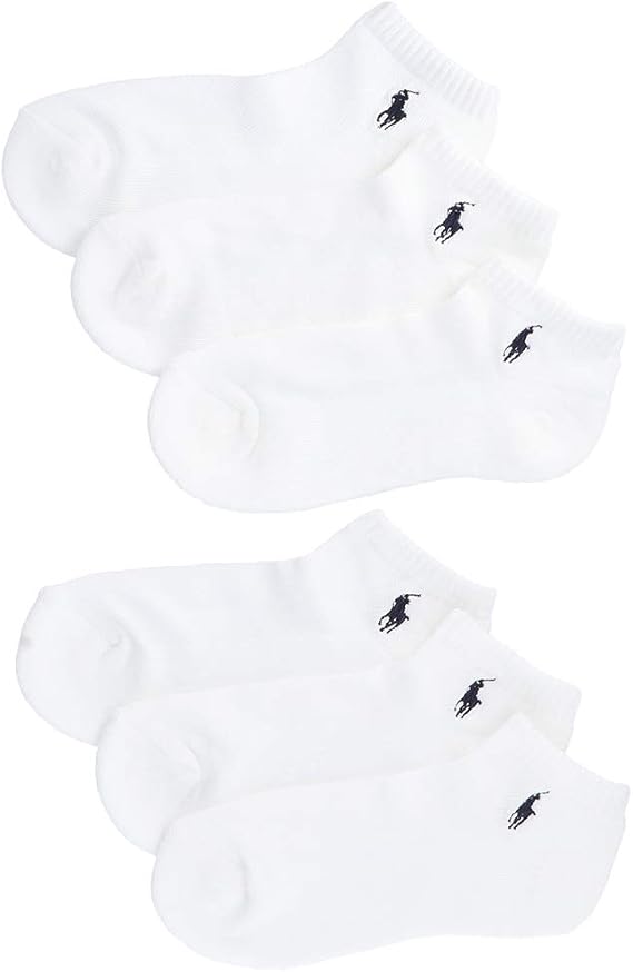 Amazon ポロ ラルフローレン Polo Ralph Lauren レディース スニーカー ソックス 6足セット pk White 並行輸入品 靴下 通販
