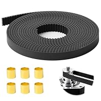 2M GT2 Zahnriemen für Ender 3/Ender 3 V2/Ender 3 Pro/Ender 5, Open Timing Gummiband 6 mm Breit 2 mm Pitch mit 6 Stück Kupferschnalle, Timing Blet für 3D Drucker