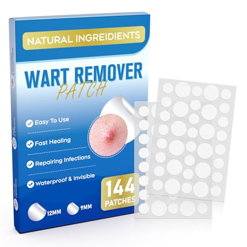 ZIHYO Wart Remover Patches, 144PCS Quick and Effective Hydrocolloid Waterproof Removal Patch for All