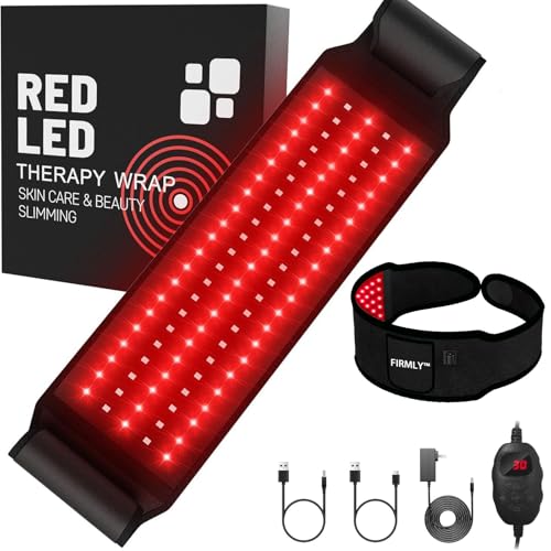 Capriccio Red Light Therapy Belt Firmly Dual-Wavelength Red Light Belt with 3-Layer Lift Technology Adjustable & Portable for Wellness & Relaxation (Black)