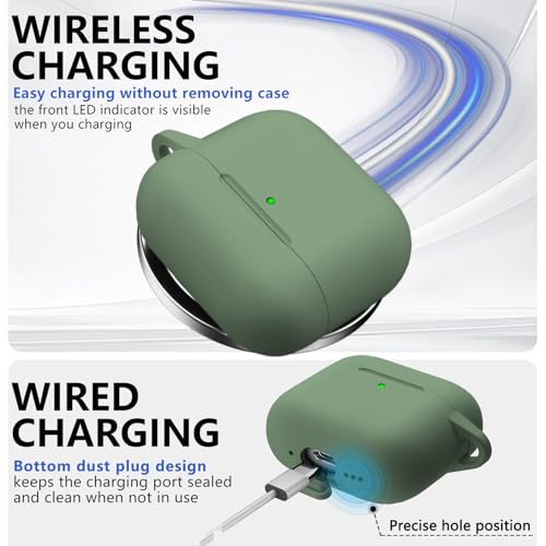 Image of Ljusmicker for AirPods 4 Case 2024 with Cleaner Kit,Sprout Green