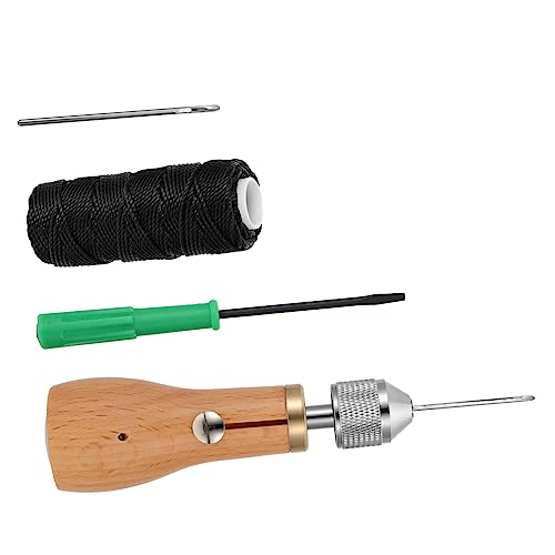 STOBOK 1 Juego grapadora de cuero herramienta de costura de cuero kit de costura a mano ferramentas kit de punzón de costura punzón de costura de cuero arte de cuero suite herramientas