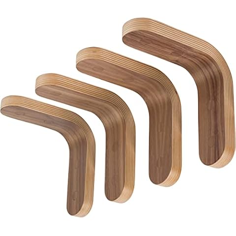Plywood Shelf Brackets Set of 4 Wood Shelf Supports (Walnut) Cover