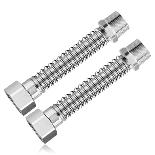 3/4' pulgadas tubo flexible de acero inoxidable, DN20 tubo corrugado de acero inoxidable extensión flexible de tubo blindado, tubería flexible universal con junta de goma para calefacción, solar