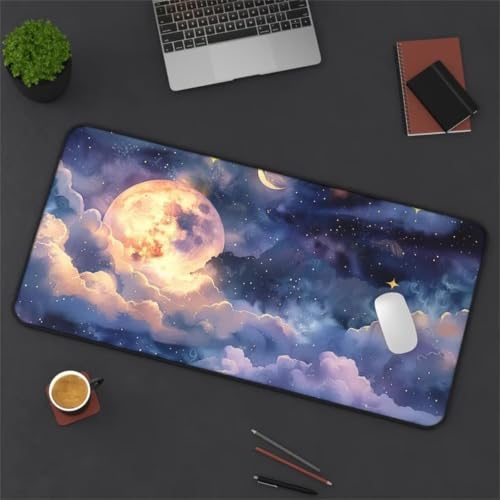Alfombrilla gaming XXL Universo Lunar para mejorar la comodidad de tu setup gaming y de oficina