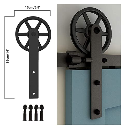 Kit de hardware para puerta de granero resistente y corredera de 3.04M 3