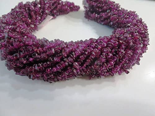 Perles de grenat rhodolite véritable éclats précieux de haute joaillerie lot 50 fils