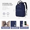 LOVEVOOK Laptop Rucksack Damen, 15,6 Zoll Schulrucksack Teenager mit USB Ladeanschluss, Wasserdicht Tagesrucksäcke Reiserucksack, Elegant Travel Backpack Daypack für Schule Büro Reise, Marineblau #3