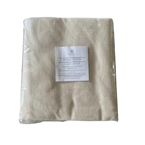 Image of Monks Cloth, 2yd x 1yd, Tufting Cloth Fabric for Needlework, Punch Needle, Fabric for DIY Rug Punch Tufting Gun