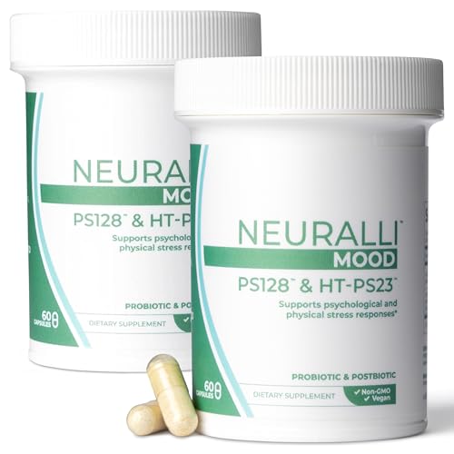 Bened Life Neuralli Mood with PS128 for Stress Relief & Recovery via The Gut-Brain Axis (60-Day Supply), Ages 18+ - 2 Bottles (120 Capsules)