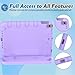 LTROP Kids Case for iPad 9th/8th/7th Generation(2021/2020/2019) Built-in Screen Protector, Shockproof Handle Stand Case for iPad 10.2 Inch 9/8/7 Gen, Light Purple