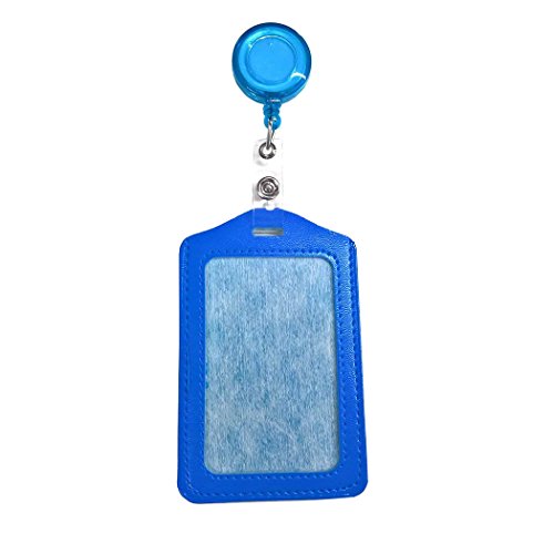 Creatiee 20Pcs Pu Leather Business Id Credit Card Badge Holder With Retractable Badge Holder Reel Clip (Vertical Version, Mixed Colors) #TOP6