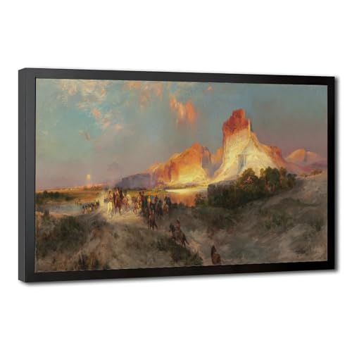 Impression sur toile Green River Cliffs Wyoming Thomas Moran 20x30 cm