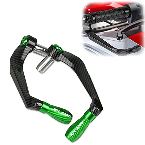 Protège-mains moto protecteur de leviers frein aluminium vert Kawasaki ZX12R