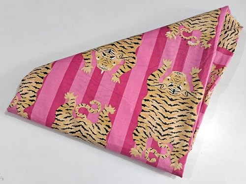 Tissu imprimé floral sérigraphié pour couture 5 yards INDACORIFY