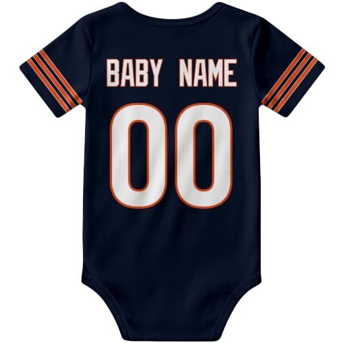 Image of KREDE Baby Clothes Custom Name Bodysuit for Baby Boy Gifts | Short Sleeves Bodysuit with Custom Number Name