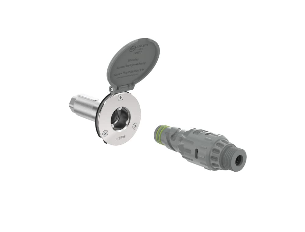 Aquor House Hydrant V1+ Frost Free Wall Hydrant Outdoor Faucet with Quick-Connect and Anti-Siphon, Freeze Proof Flush Hose Bib, 2 inch, Slate Gray