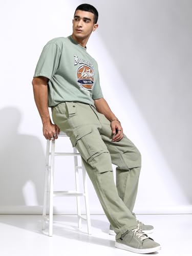 Image of Highlander Men's Utility Pocket Cargo Trousers |Parachute Cargo Trousers |Durable & Functional | Outdoor Ready | Trouser for Men | Men Trousers