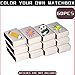 60pcs Blank Match Boxes, 2.25x1.42x0.59in Bulk Blank Matchboxes DIY White Storage Containers Holders with Double-Sided Striker for Wedding Bridal Baby Shower Birthday Party Favors, No Matches Included