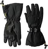 Jack Wolfskin Texapore Exolight Waterproof Insulated Ski With Gauntlet Gloves, Black, Small