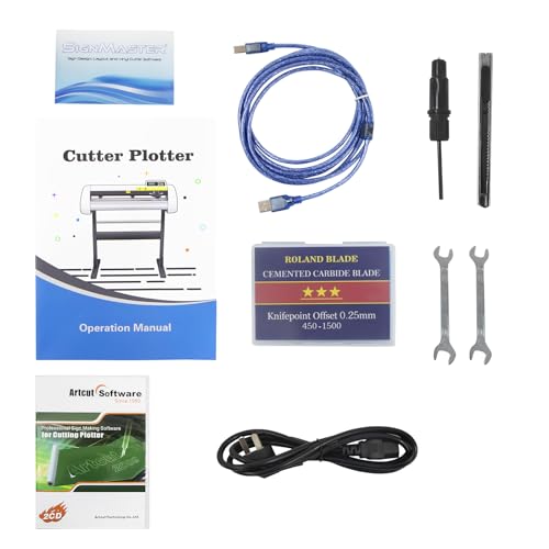 Image of Cutter Plotter Machine,Vinyl Cutter Machine with Cloth Bag,LCD Display,Vinyl Plotter Adjustable Speed Force for Creative Design,Cutting (28.5in)