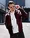 Wizoat Mens Zip Up Hoodie Full-Zip Sweatshirt Lightweight Loose Fit Hooded Jackets Red