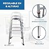 Mobiclinic®, Andador Plegable, Sin Ruedas, Mezquita, Ayuda a la Movilidad, Conteras Antideslizantes, Regulable en Altura, Plegable, Aluminio, Ultraligero, Peso Máximo 100 kg #5