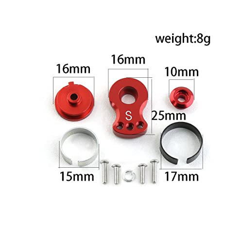 2 Sets Aluminum S(15Mm) 25T Adjustable Servo Saver Servo Arm For Trx-4 Axial Scx10 1/10 Rc Cars Helicopter Model Boat Upgrade Parts(Red) #TOP1
