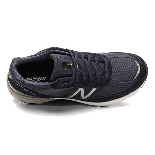 New Balance New Balance Men's Made in Us 990 V5 Sneaker, Navy/Silver, 7 M US