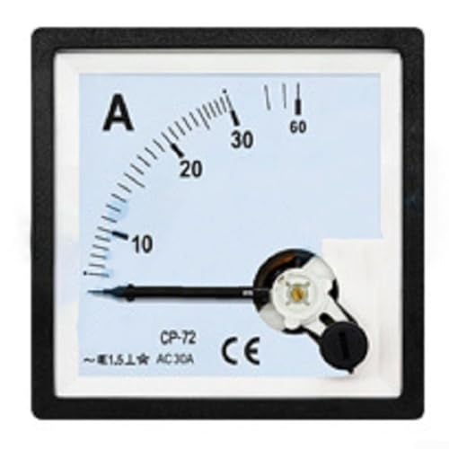 Amperímetro CP-72 Analógico AC Amperímetro Cuadrado Montaje Panel Móvil Vane Amperímetro Analógico con Pequeño Error Respuesta Rápida (AC 50A)