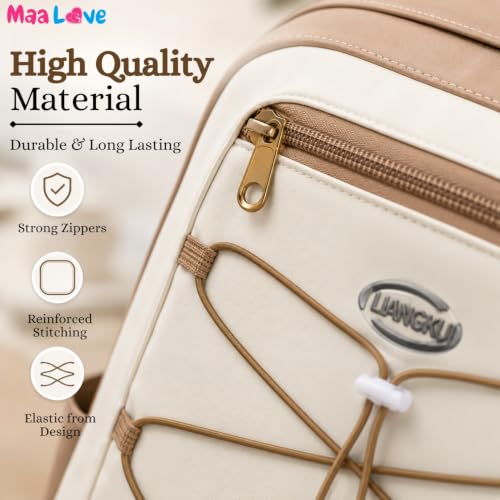Image of Cute Kawaii Plush Display Backpack for Girls - Multi-Pocket School Bag with Transparent Window, Adjustable Straps, Aesthetic Bookbag for Teens & Students