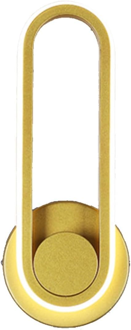 HPTHLY Wall Lighting Fixtures Rotatable 330° 12W Led Wall Light Minimalist Wall Sconce - Living Room Background Wall Lamp Compatible With Bedroom Bedside,Luxury (Gold-Threecolor Light)