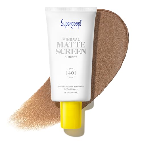 Image of Supergoop! Mineral Mattescreen SPF 40 - Mineral, Oil-Free Broad Spectrum Sunscreen - Smooths Skin's Appearance, Minimizes Pores & Controls Shine - Water & Sweat Resistant