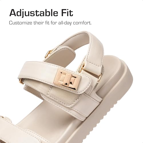 Image of DREAM PAIRS Girls Sandals Casual Open Toe Two Adjustable Strapped Sandals with Hook and Loop for Little Kid /Big Kid
