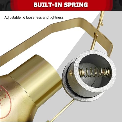 Brass Oil Sampler Bucket - 300mL/10.1 fl oz, 500mL, 1000mL - Durable Oil Sampling Tool with 16.4ft Rope for Gasoline & Diesel - Ideal for Accurate Liquid Sampling