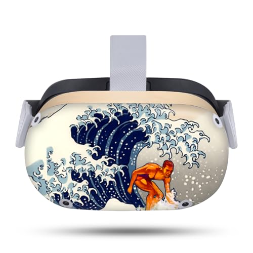 Head Case Designs Officially Licensed Dave Loblaw Wave Surfer Sea 2 Vinyl Sticker Skin Decal Cover Compatible with Meta Quest 2