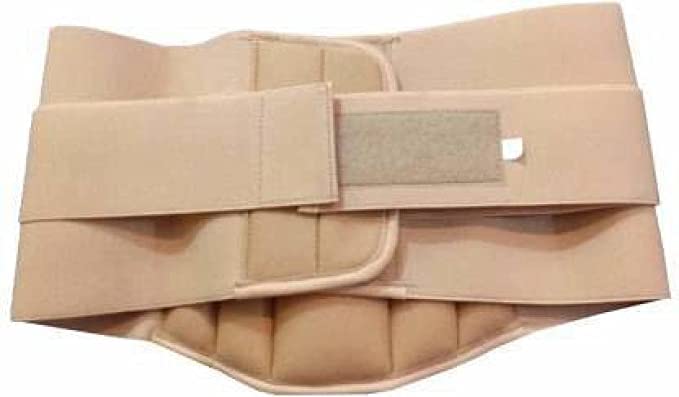Image of Cotton, Premium Lumbar Support Belt For Back Pain Relief | Ls Belt With Adjustable Strap For Back Pain, Lower Back Support With Cushioning For Men And Women (Xxl(44 inch-48 inch), Beige)