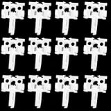 12 PCS Vertical Blinds Repair Kit Carrier with Stem, Vertical Blind Repair Replacement Blinds Vertical Slats for Sliding Glass Doors Carrier Clips Blinds Curtain Accessories, White