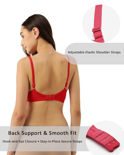 Image of LEADING LADY Women's Printed & Solid Lightly Padded T-Shirt Bra