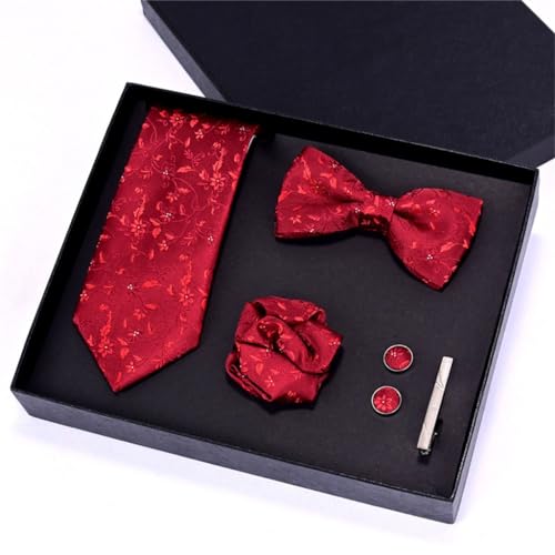 Set de regalo para hombre con corbata, pajarita y pañuelo